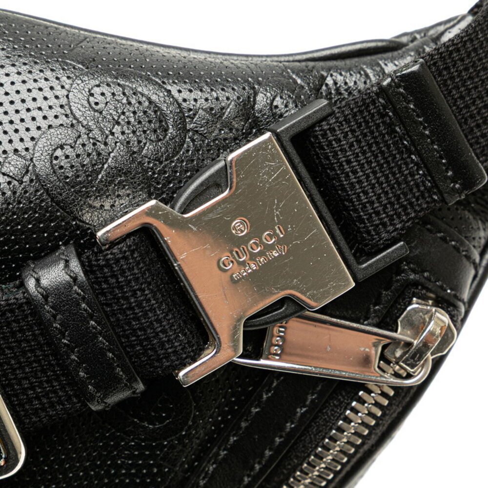 GUCCI Black Leather Fanny Pack - Picture 4 of 10